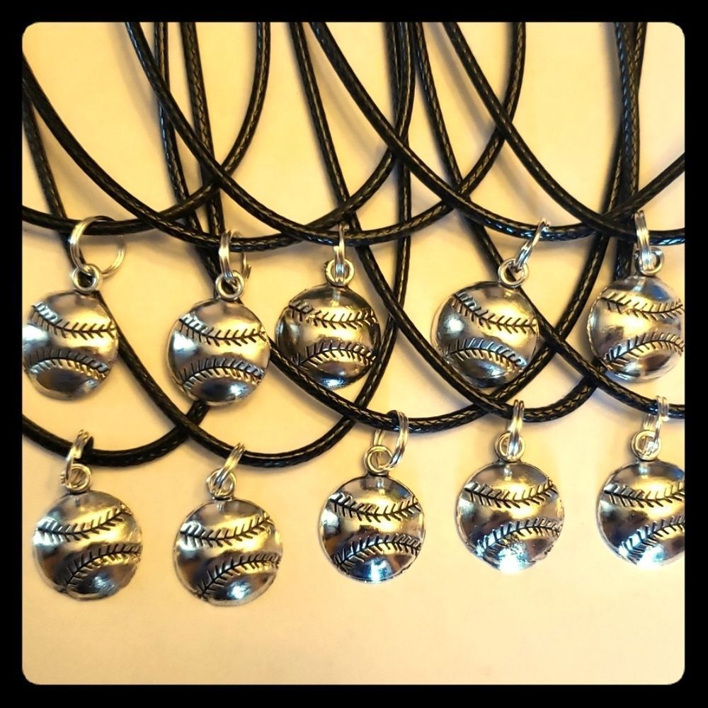 Set of 10 Baseball Party Favors Necklaces